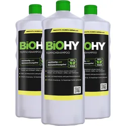 BiOHY Teppichshampoo (3x1l Flasche) | Teppichreiniger ideal zur Entfernung von hartnäckigen Flecken | SPEZIELL FÜR WASCHSAUGER ENTWICKELT