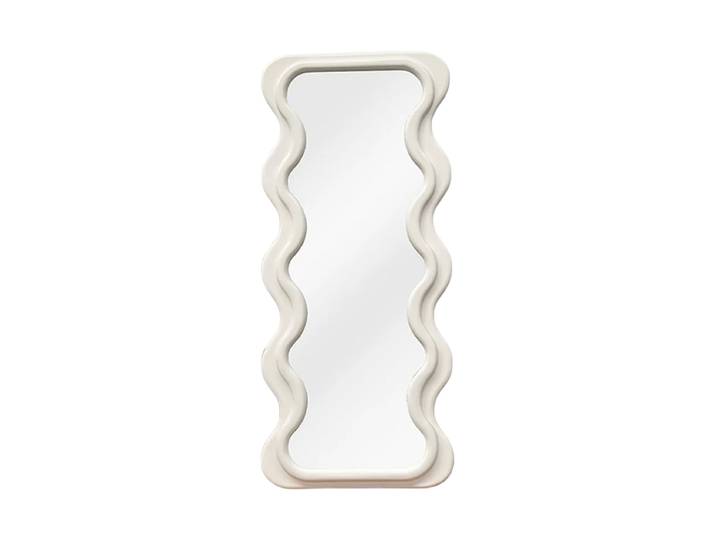 Grosser Design Wandspiegel „Curvy“ Weiss Invicta Interiors