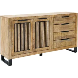 Sideboard Everest in Naturfarben/Schwarz