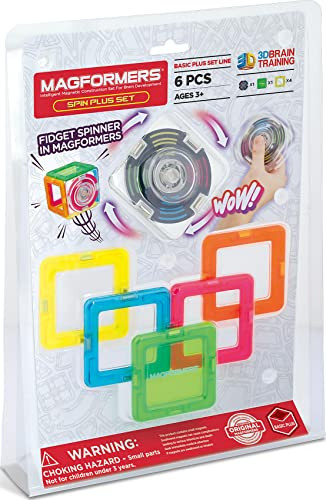 MAGFORMERS Spin Plus Set 279-16 meerkleurig magnetische bouwstenen 6 stuks