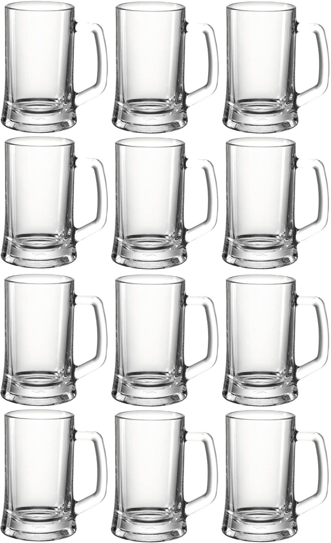 Bierglas MONTANA-GLAS "Skol 650 ml, 12 Stück", transparent, B:14cm H:16cm Ø:9cm, Glas, Trinkgefässe, Bierglas transparent Ø 9cm x 16cm, 650ml, 12 tlg.