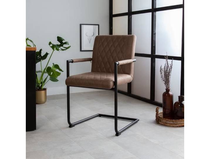 Chaise Salle À Manger Industrielle - DIMEHOUSE - Dean - Marron - 1 place - Métal - Intérieur