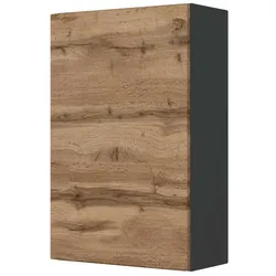 Badezimmer Hängeschrank in Wildeichefarben und Anthrazit 40 cm breit