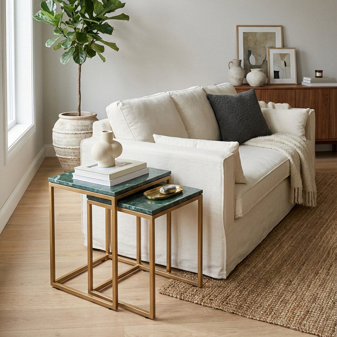 Canora Grey Nesting Tables Green 45cm H X 40cm W X 40cm D