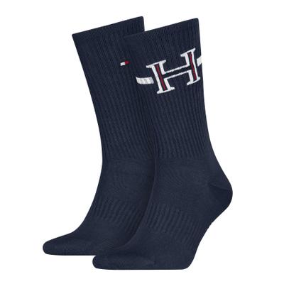 Socken TOMMY HILFIGER, Herren, Gr. 39-42, navy, Obermaterial: 79% Baumwolle, 19% Polyamid, 2% sonstige Fasern, Socken Socken