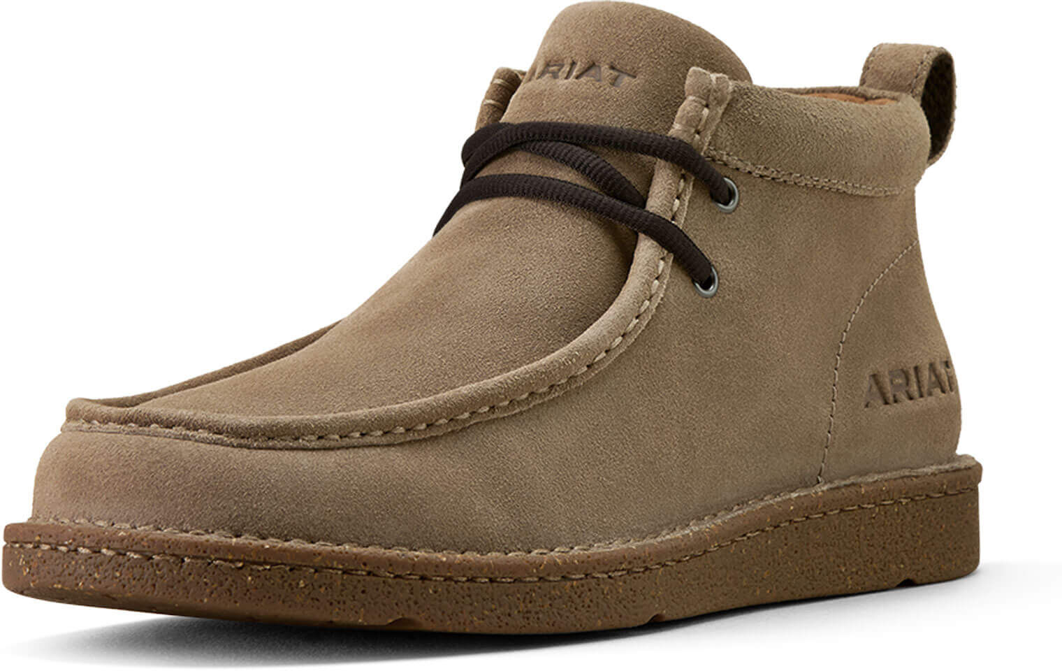 Men's Clean Country Shoe in Cinnamon Brown Suede, Size: 7 EE / Wide by Ariat