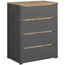 Vicco, Kommode + Sideboard, Kommode Ruben, Anthrazit/Artisan-Eiche, 80 x 100.7 cm (48 x 80 x 100.70 cm)