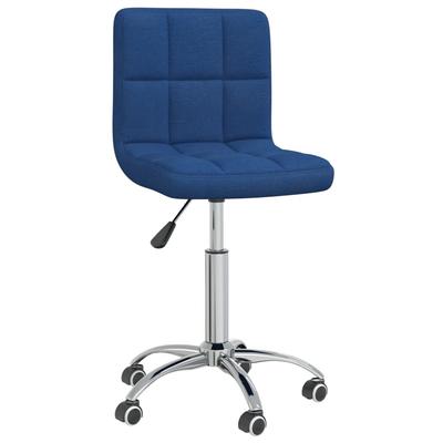 Helloshop26 - Drehbarer Bürostuhl/Schreibtischstuhl blauer Stoff 02_0024089