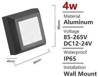 Inspired Finds Waterproof Outdoor LED Stair Step Light 12V 110V 220V Wall Lamp For Garden & Terrace 3.39x3.39in warm Light 12v 24v