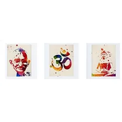 POSTER Set Mit 3 Indien Aquarell 30X40cm Rahmenlos