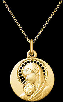 Edenly Medaille Maria und Kind mit Durchbruch â€“ Gelbgold 9 Karat