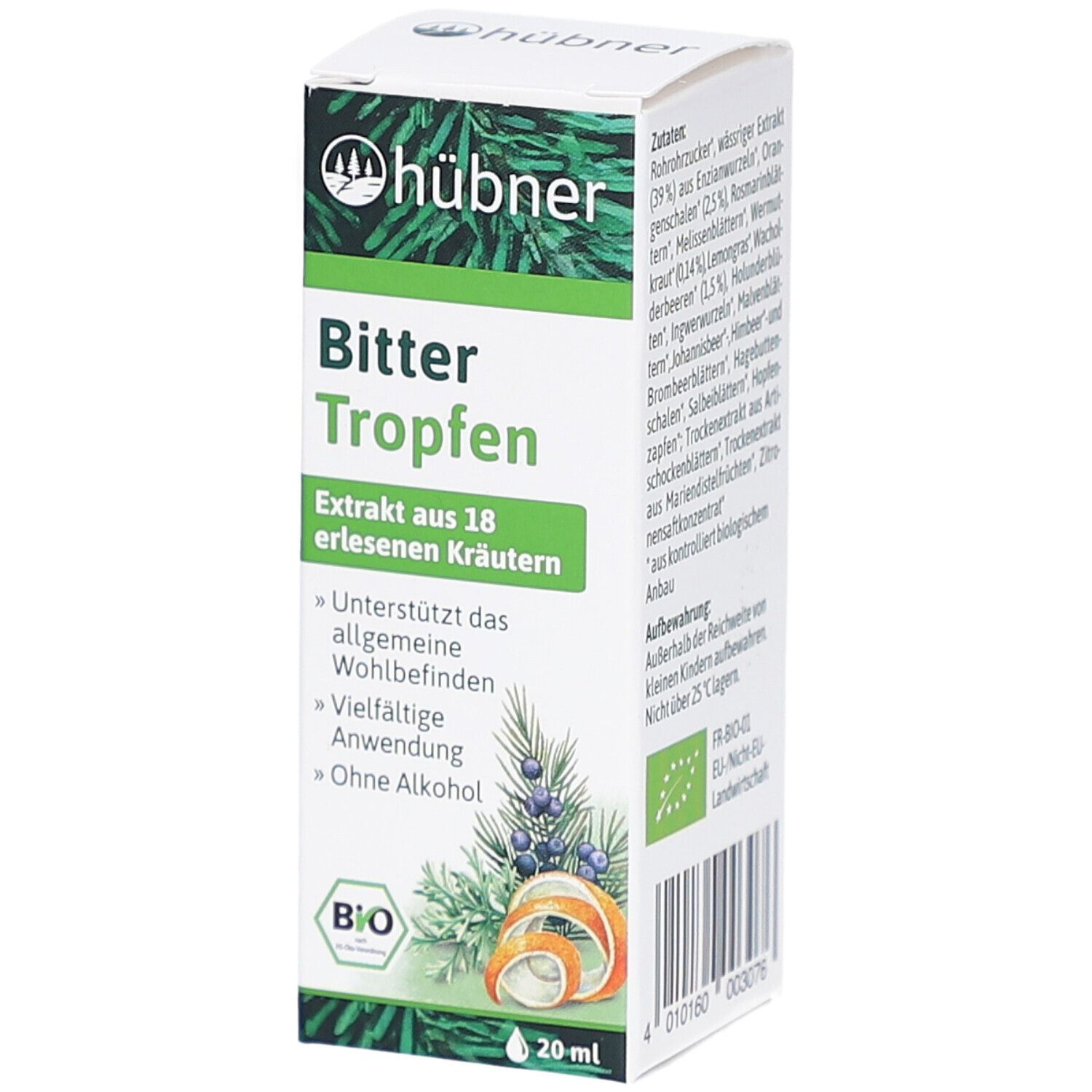 Hübner Bitter Tropfen Bio Fr-Bio-01 20 ml