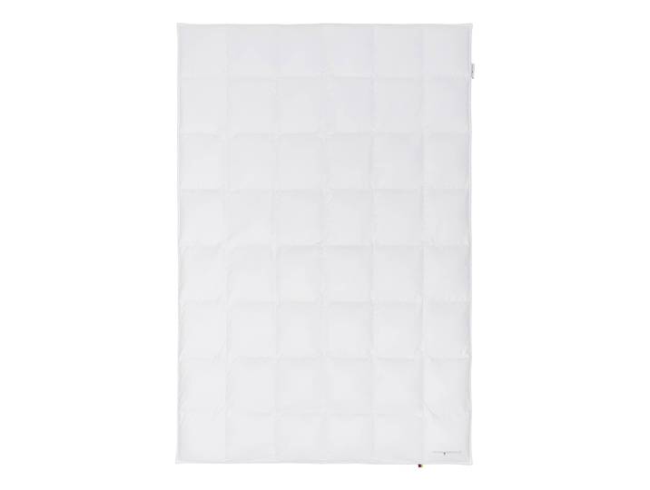 Couette à cassettes chaude Gitta 135 x 200cm Blanc/Blanc Batiste fin en mako
