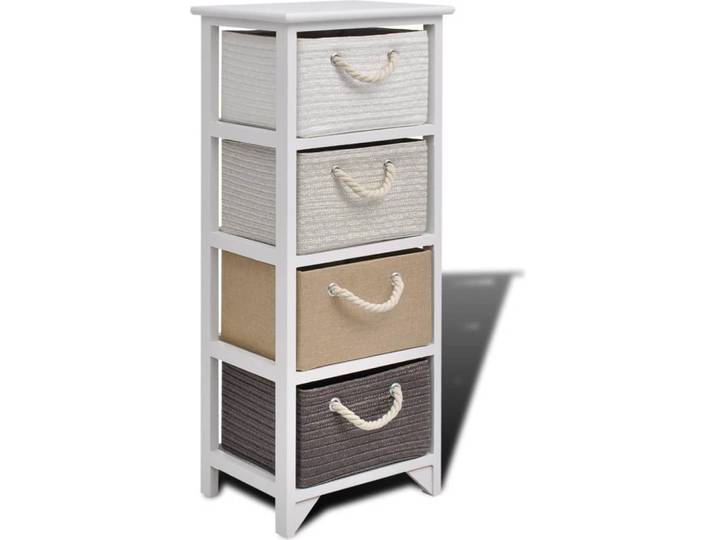 vidaXL Commode 4 tiroirs en bois