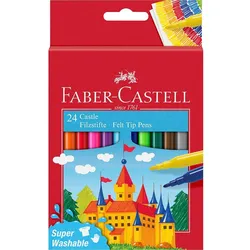 FABER-CASTELL Filzstifte 24 Stück - farbsortiert