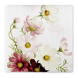 Airlaid Serviette Cosmea, 40 x 40 cm, 50 Stück - Mank - Floral Frühling