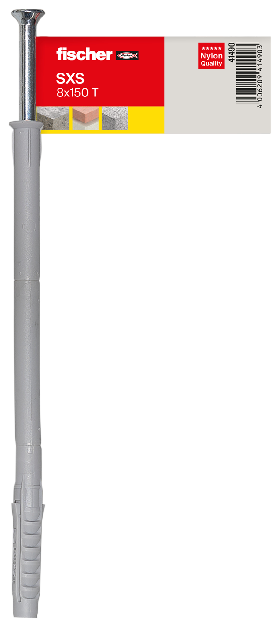 fischer Deutschland Vertriebs GmbH fischer Langschaftdübel SXS 8 x 150 T E Einzelpreisauszeichnung; mit Schraube 041490