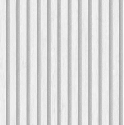 Fine Decor Millard White Wood Slats Wallpaper - N/A
