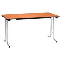 SODEMATUB Klapptisch 120 cm Gestell alufarben rot, 120 cm
