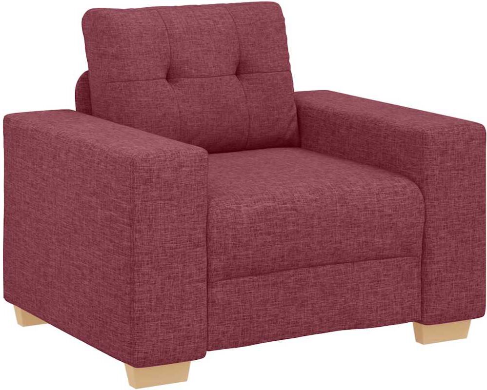 vidaXL Canapé/Fauteuil rouge vin 100x78x80 cm tissu
