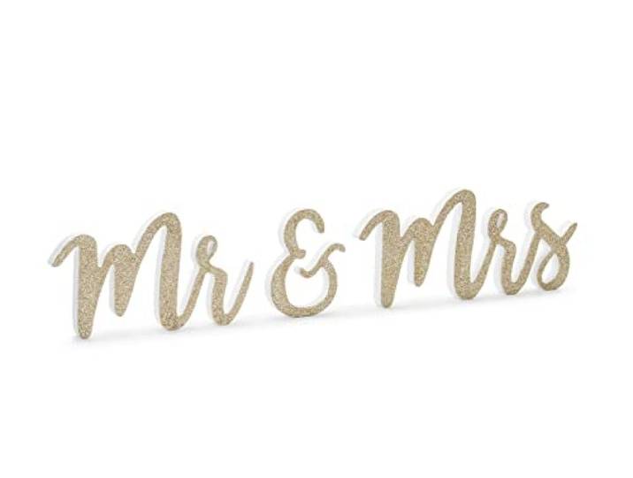 Gouden Glitter Mr Mrs Houten Tekenen, Bruiloft Tafelborden, Rustieke Tafeldecoratie