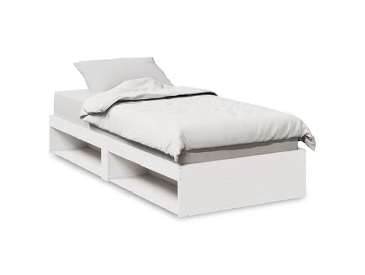 PUGYNBK Schlafsofa, 90 x 200 cm, Kiefernholz, Weiß, ohne Matratze Aufbewahrung darunter, Lattenrost, tägliche und nächtliche Verwendung, für Schlafzimmer oder Wohnzimmer