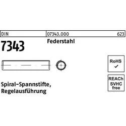 Nieten, Spiralspannstift DIN 7343/ISO 8750 3 x 12 Federstahl Regelausf. DIN 7343
