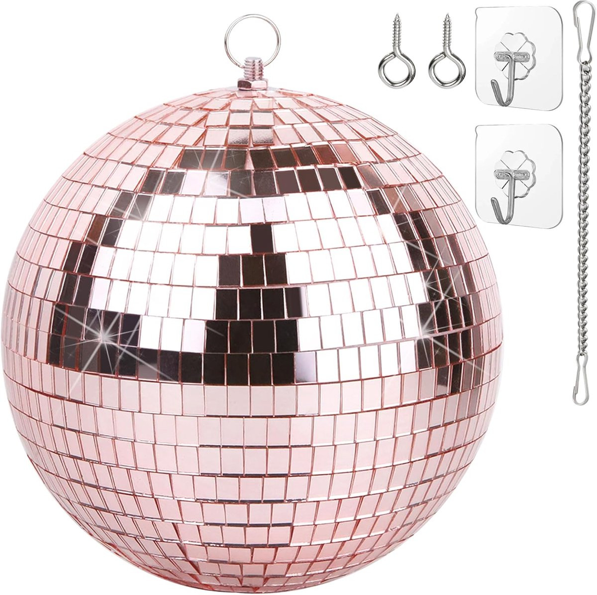 Lichtroze Discobal Spiegelbol voor Party en DJ Club, 20 cm