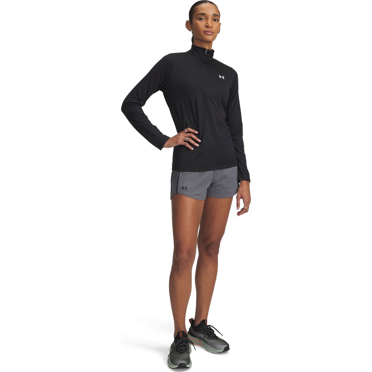 Under Armour Tech Play Up Shorts gray black (025) S 1389882-025-SM