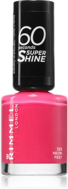 Rimmel 60 Seconds By Rita Ora nail polish shade 322 Neon Fest 8 ml