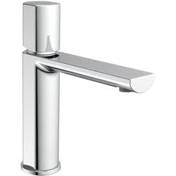 Schütte Waschtischarmatur YORK, Wasserhahn Bad mit Ablaufgarnitur, Mischbatterie Waschbecken mit Pop Up Abflussstopfen Chrom