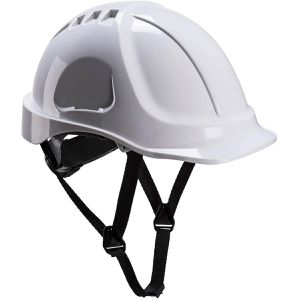 Portwest Schutzhelm Endurance Plus PS54, EN 397, EN 50365, mit 6-Punkt-System & Kinnriemen, Größe 56-63, weiß
