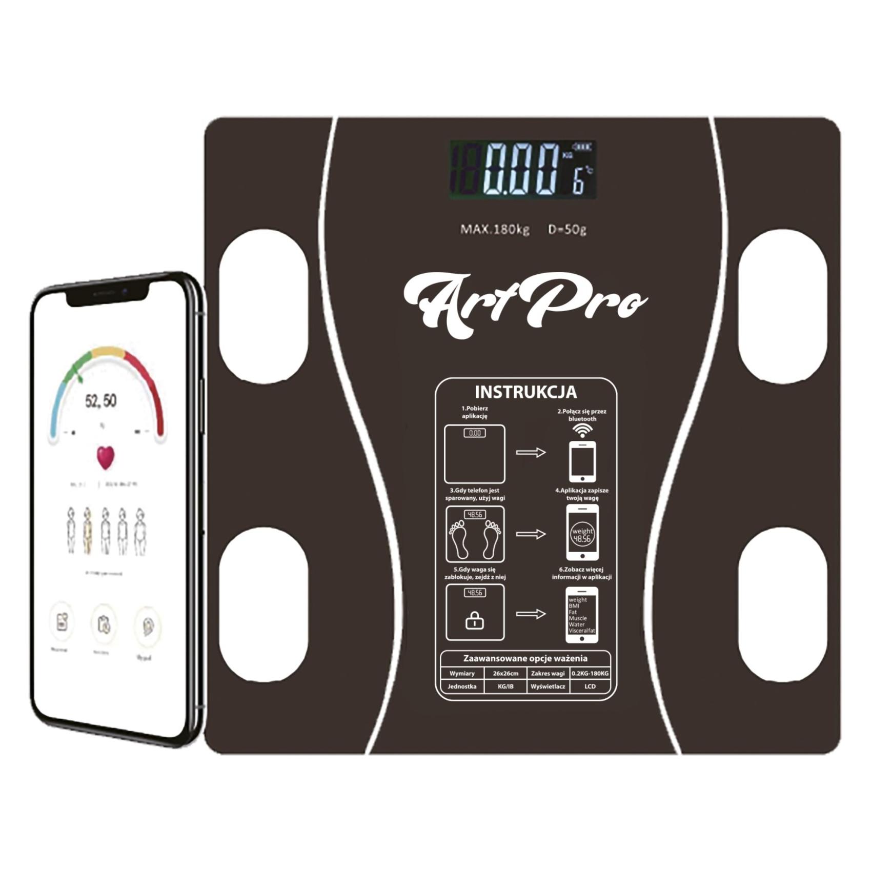 Extralink Haus Intelligente Bluetooth-Badwaage (180 kg) (EX.21052)
