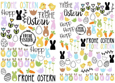 Kerzentattoos "Ostern", 2 Bogen