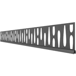 TraumGarten Sichtschutzzaun SYSTEM Dekorprofil OMEGA, SYSTEM Rhombus, 30 cm,Adapterleiste Silber