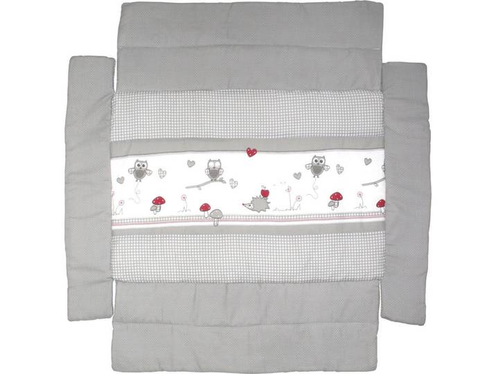 Roba Laufgittereinlage, Adam & Eule, Grau, Tiere, Quadratisch, 96x18x96 cm, Babymöbel & Kindermöbel, Babyzimmer, Laufgitter