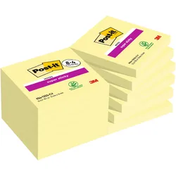 Post-it, Haftnotiz, Super Sticky 8 + 4 (76 x 76 mm)