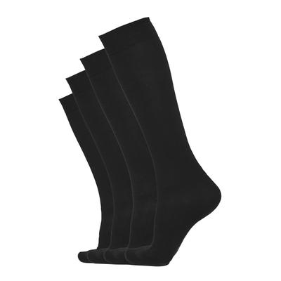 Kniestrümpfe S.OLIVER "originals", Damen, Gr. 43-46, schwarz, Baumwollmischung, unifarben, Socken Kniestrümpfe, mit elastischem Bund
