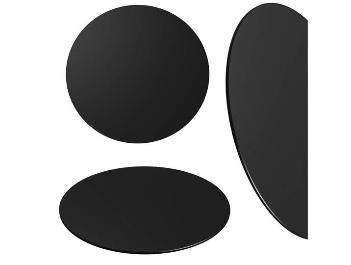 Melko Glastisch Kaminglas Bodenplatte Rund ESG Sicherheitsglas Klarglas od Schwarz (Stück), ESG Sicherheitsglas
