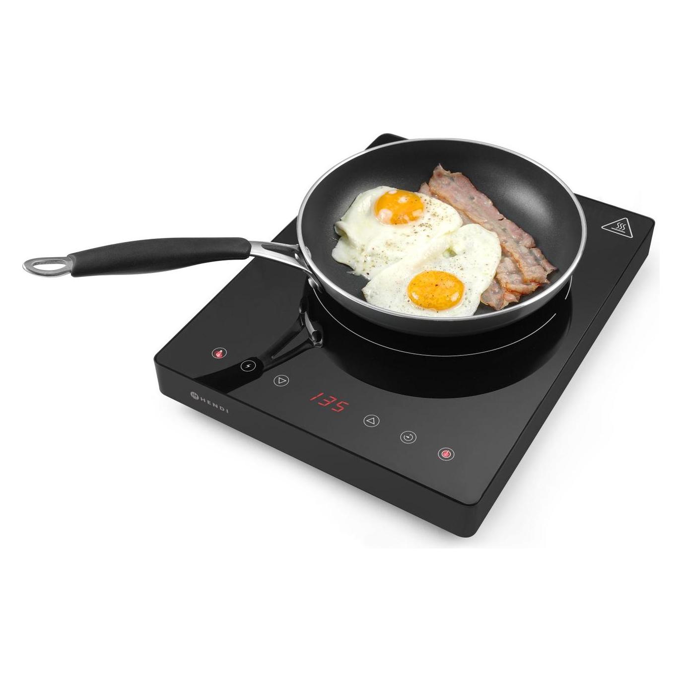 Hendi Induktionskocher schwarz 230V 2000W Kitchen Line (239391)