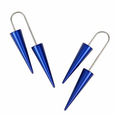 Paar Ohrhänger DEMARIE "eloxiertes Aluminium", Damen, Gr. one-size, Metall, blau, Ohrringe