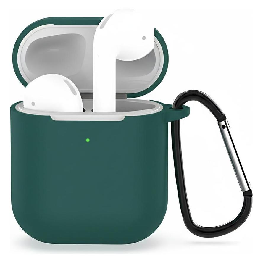 Techsuit - Silicone Case - for for AirPods 1 / AirPods 2, Smooth Ultrathin Material - Dark Green (Kopfhörer Hülle) (65530688)