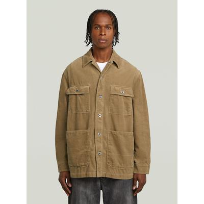 Outdoorjacke G-STAR "Chore Jacke", Herren, Gr. M, beige (sahara), Obermaterial: 100% Baumwolle, Jacken Outdoorjacke