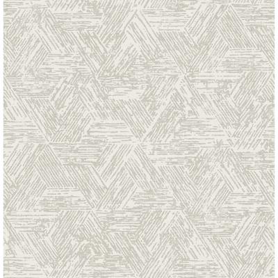 A-Street Prints Retreat Grey Quilted Geometric Wallpaper