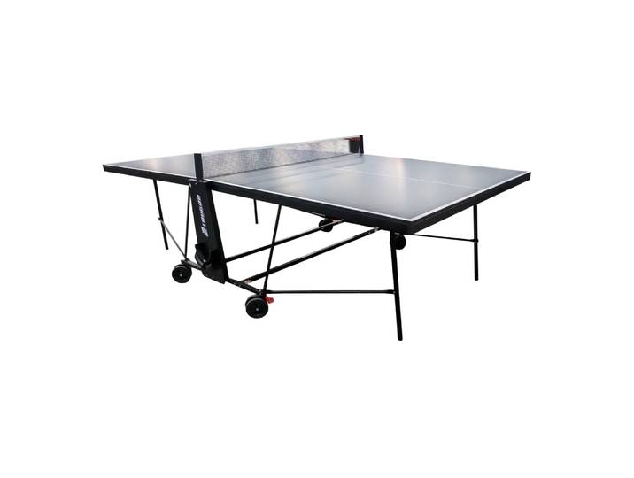 Table de ping-pong - pliable, d'intérieur, grise - filet inclus
