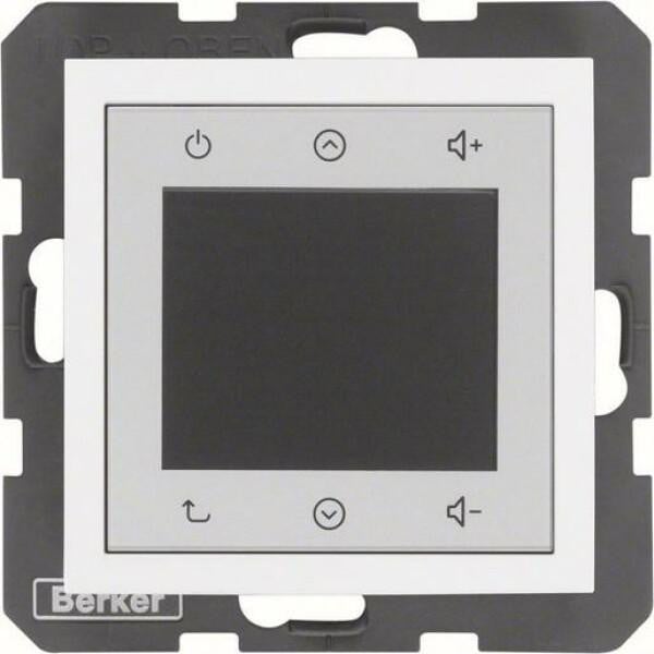 Berker BER 30848989 Radio met touchscreen, DAB+ en Bluetooth, model S.1/B.x, kleur: polarwit, glanzend