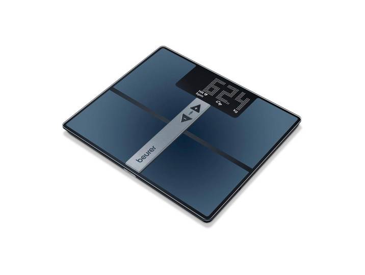 Beurer Körperanalysewaage, Dunkelblau, Glas, 4.5x32.7x40 cm, Europäischer Sicherheitsstandard, LCD-Display, automatisches Ein-/Ausschalten, automatische Benutzererkennung, hohe Tragkraft, Bluetooth-Funktion, Freizeit & Co, Wellness & Gesundheit, Gesundheit