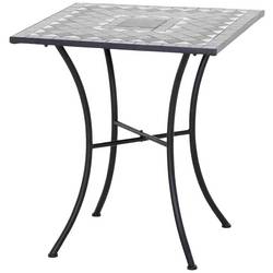 Siena Garden J53787 Como Tisch eckig 64x64 Stahl mit Mosaikoptik