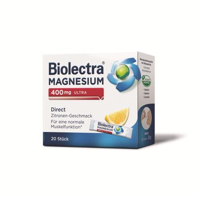 Biolectra Magnesium 400 mg ultra Direct Zitrone 20 St Pellets