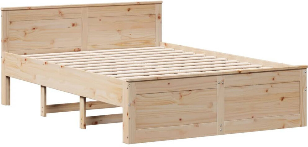 ClassicLiving Heinle Solid Wood Drawers Bed Frame Brown Kingsize (5')
